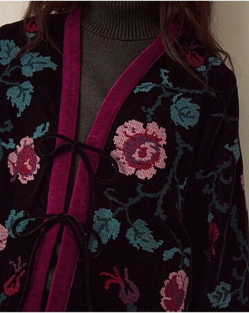 Monsoon Agnes Embroidered Kimono Jacket