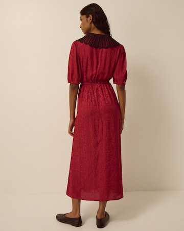 Monsoon Tiana Collared Jacquard Dress