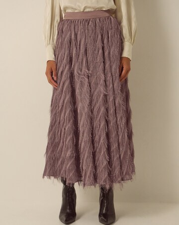 Monsoon Fayana Fringe A-Line Midi Skirt