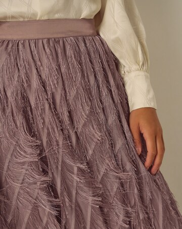 Monsoon Fayana Fringe A-Line Midi Skirt
