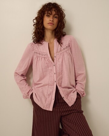 Monsoon Jen Lace Jersey Blouse