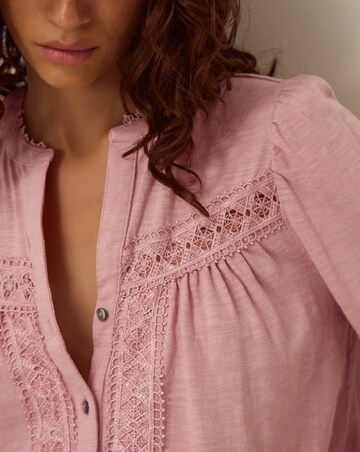Monsoon Jen Lace Jersey Blouse