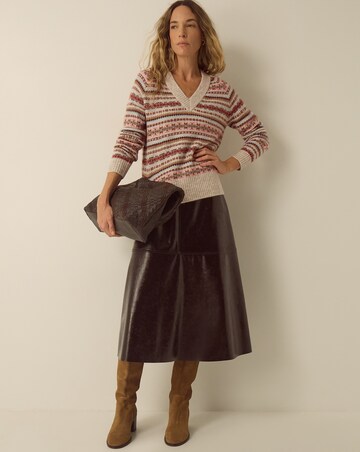 Monsoon Fara V-Neck Fair Isle Jumper