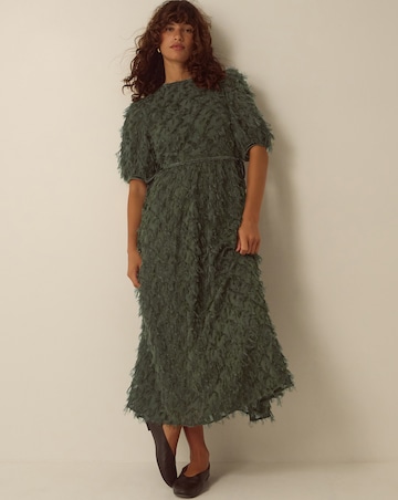 Monsoon Felicity Textured Fringe Dress