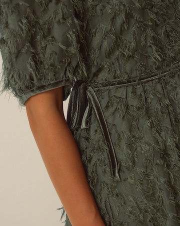Monsoon Felicity Textured Fringe Dress
