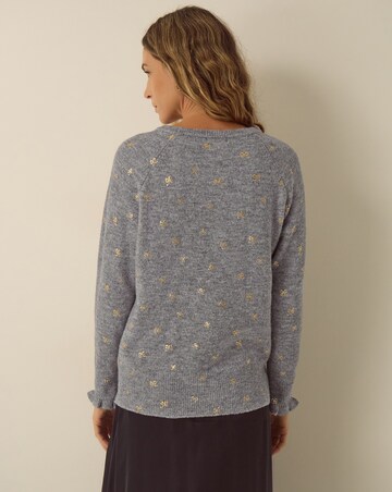 Monsoon Fee Foil Bow Crew Neck Jumper