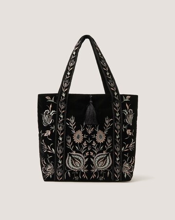 Monsoon Osha Embroidered Velvet Tote Bag