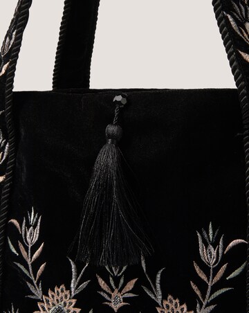 Monsoon Osha Embroidered Velvet Tote Bag