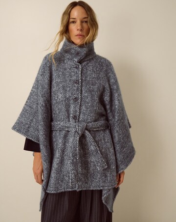 Monsoon Cara Herringbone Cape Jacket
