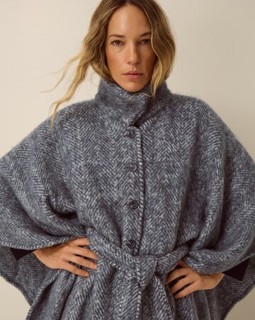 Monsoon Cara Herringbone Cape Jacket