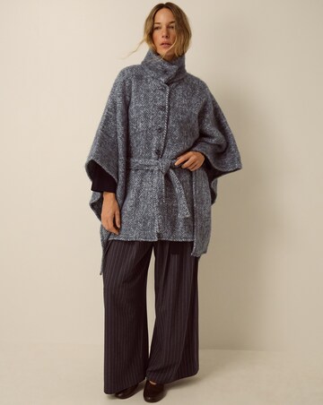 Monsoon Cara Herringbone Cape Jacket