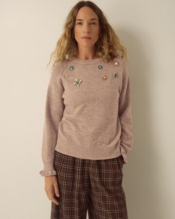 Monsoon Britt Brooch Crew Neck Jumper