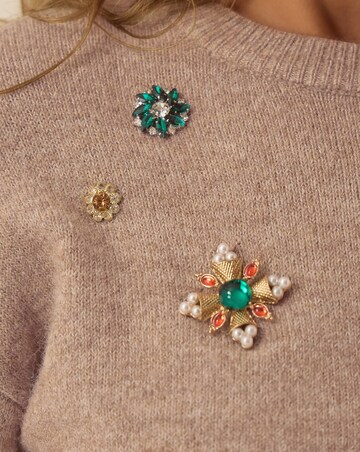Monsoon Britt Brooch Crew Neck Jumper