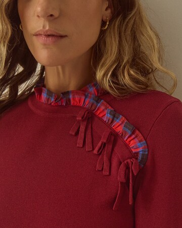 Monsoon Cleo Check Frill Jumper