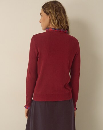 Monsoon Cleo Check Frill Jumper