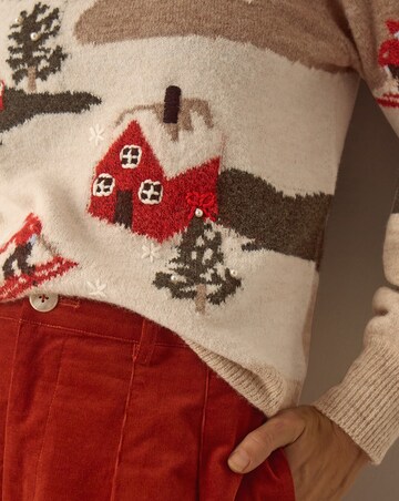 Monsoon Selah Ski Scene Crew Neck Jumper