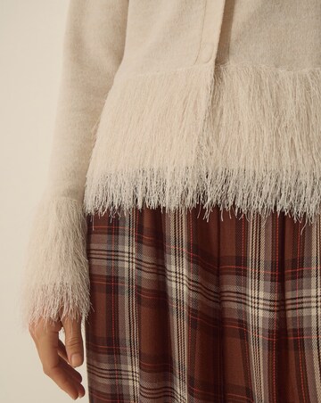 Monsoon Fina Fringe Crew Neck Cardigan