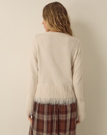 Monsoon Fina Fringe Crew Neck Cardigan