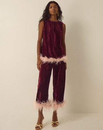 Monsoon Emma Feather Velvet Trousers