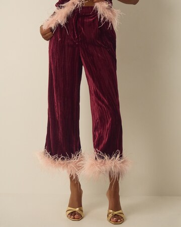 Monsoon Emma Feather Velvet Trousers
