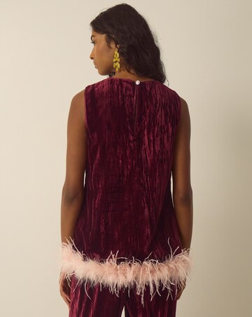 Monsoon Emma Feather Crushed Velvet Top