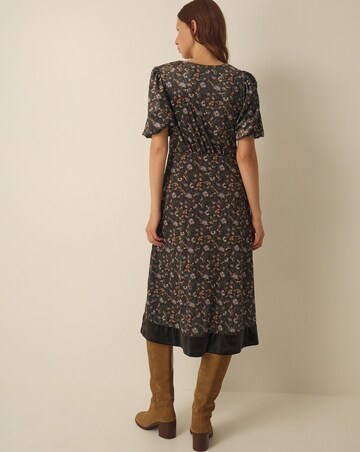 Monsoon Carly Floral Velvet Midi Dress