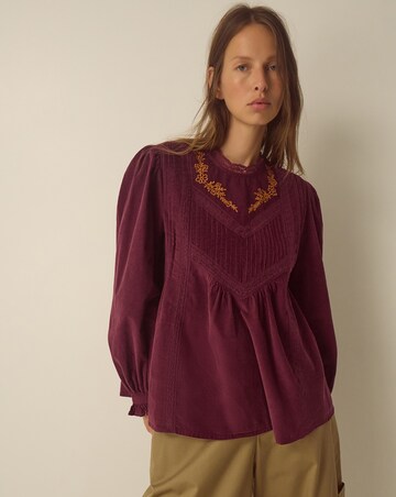 Monsoon Tyra Embroidered Corduroy Top