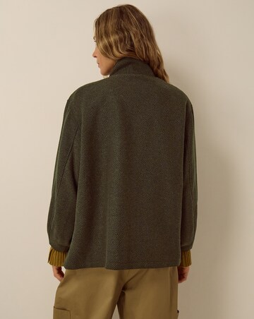 Monsoon Pip Funnel Neck Herringbone Coat