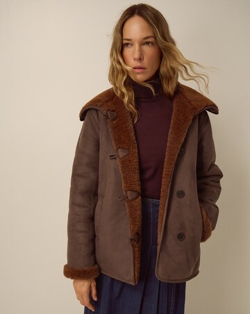 Monsoon Holly Faux Suede Coat