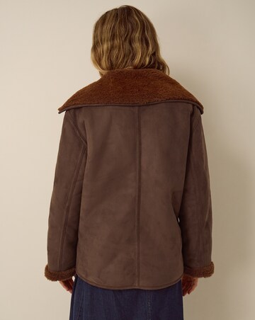 Monsoon Holly Faux Suede Coat