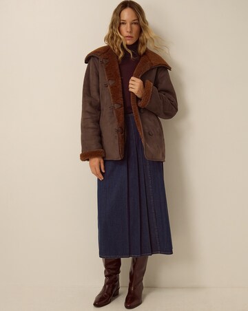 Monsoon Holly Faux Suede Coat