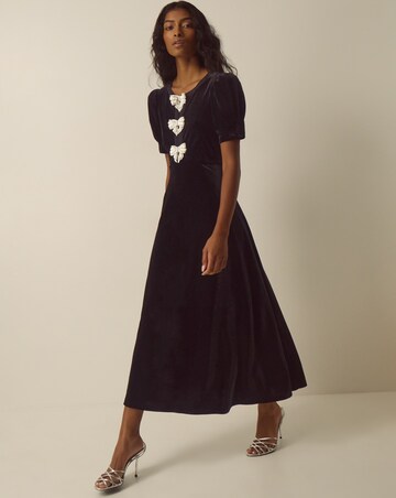 Monsoon Bella Bow Velvet Dress