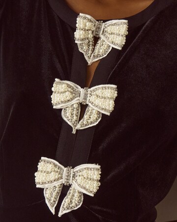 Monsoon Bella Bow Velvet Dress