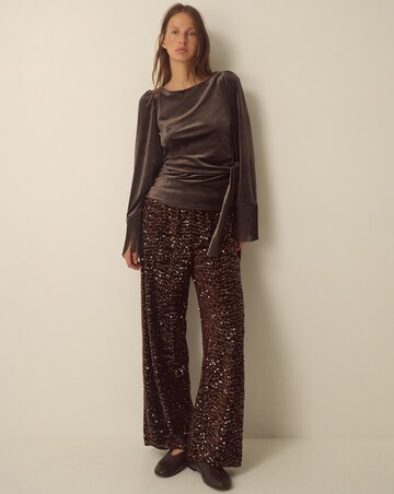 Monsoon Tamara Tie Side Velvet Top