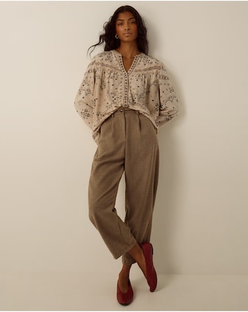 Monsoon Gigi V-Neck Paisley Jersey Shirt
