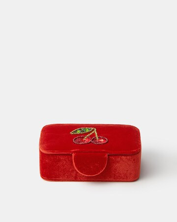 Accessorize Cherry Velvet Jewellery Box