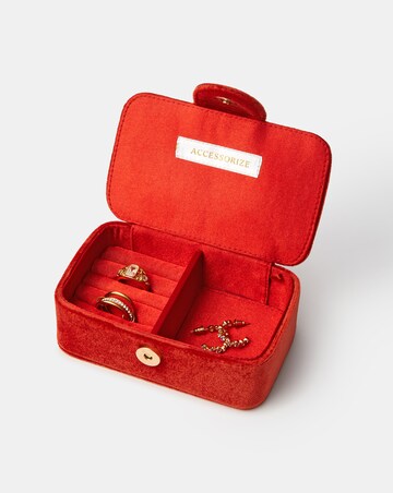 Accessorize Cherry Velvet Jewellery Box