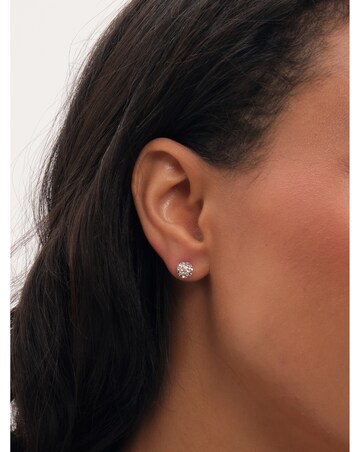 Jon Richard Gold Plated And Pave Ball Stud Earrings