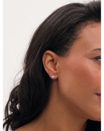 Jon Richard Gold Plated And Pave Ball Stud Earrings