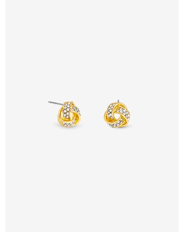 Jon Richard Gold Plated Pave Knot Earrings