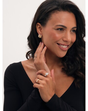 Jon Richard Gold Plated And Champagne Stud Earrings