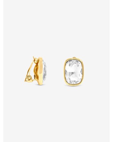 Jon Richard Gold Plated And Crystal Clip Earrings