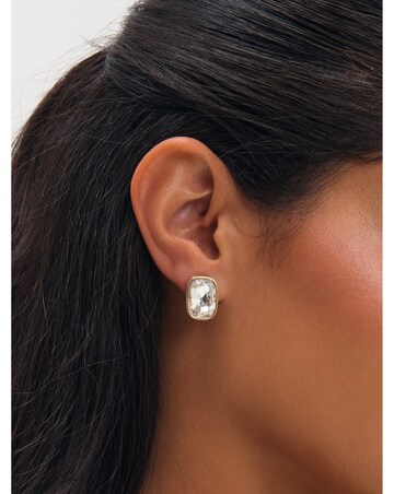 Jon Richard Gold Plated And Crystal Clip Earrings