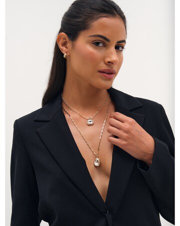 Mood Gold Crystal Double Layered Pendant
