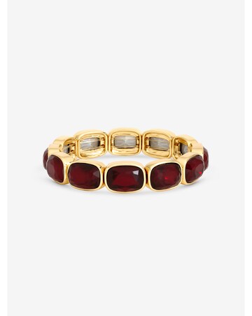 Mood Gold Plated And Red Stretch Bracelet