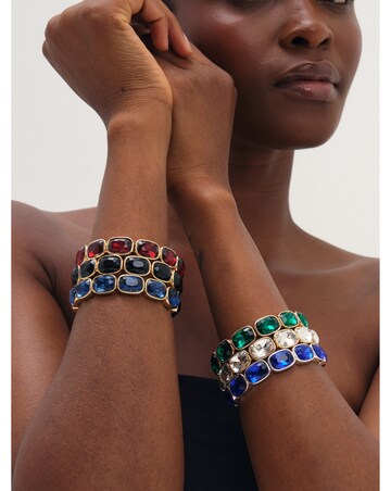Mood Gold Plated And Red Stretch Bracelet
