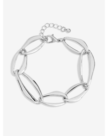 Mood Silver Plated Large Link Chain Bracelet