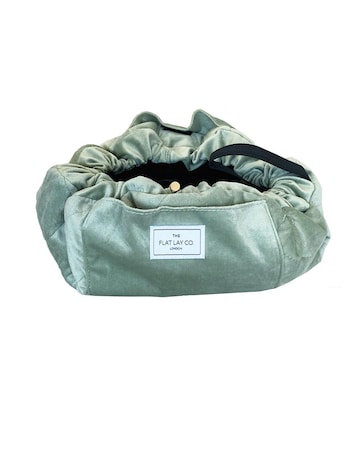 The Flat Lay Co. Drawstring Makeup Bag - Sage Velvet