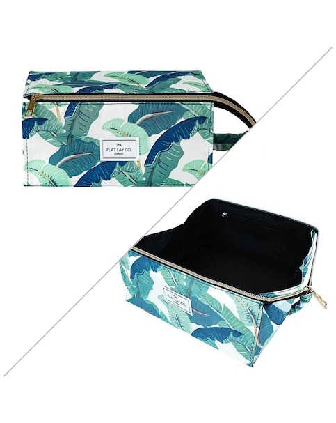 Makeup Box Bag - Tropical Leaves