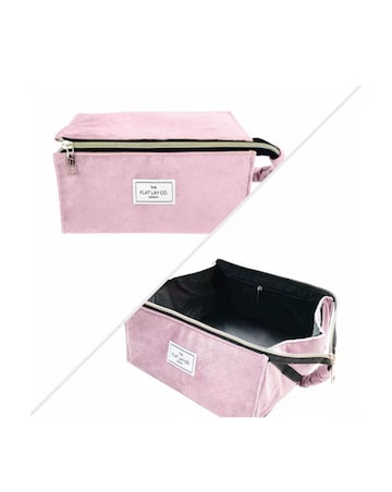 The Flat Lay Co. Makeup Box Bag - Pink Velvet